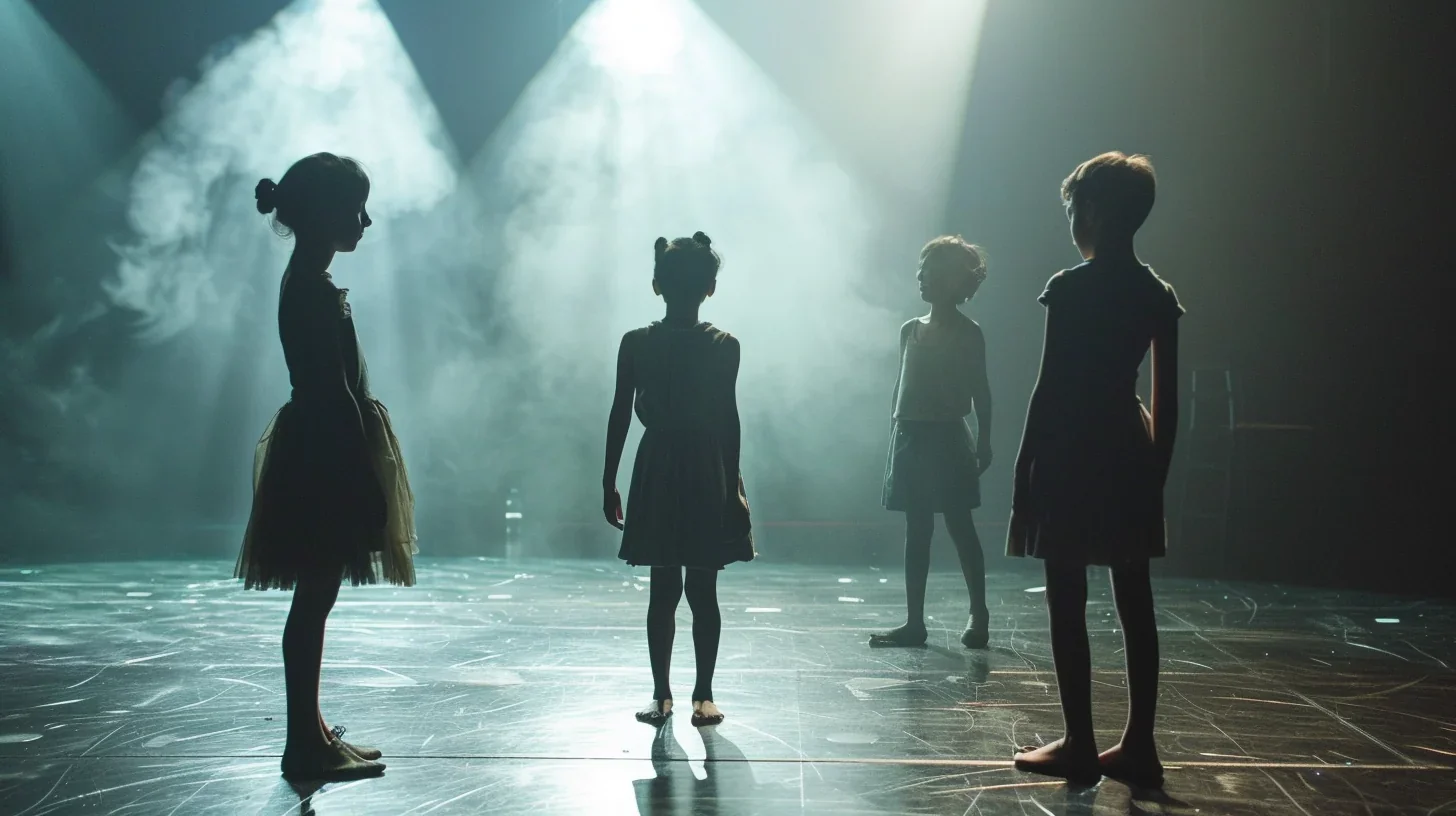 Participants passionnés dans un atelier théâtral animé