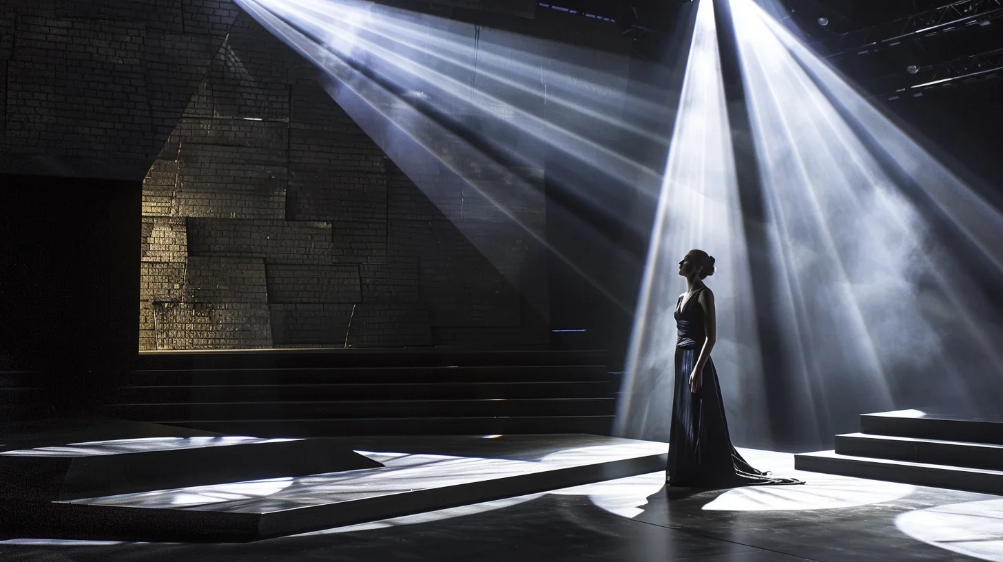 Scène poignante de la pièce Antigone jouée au théâtre