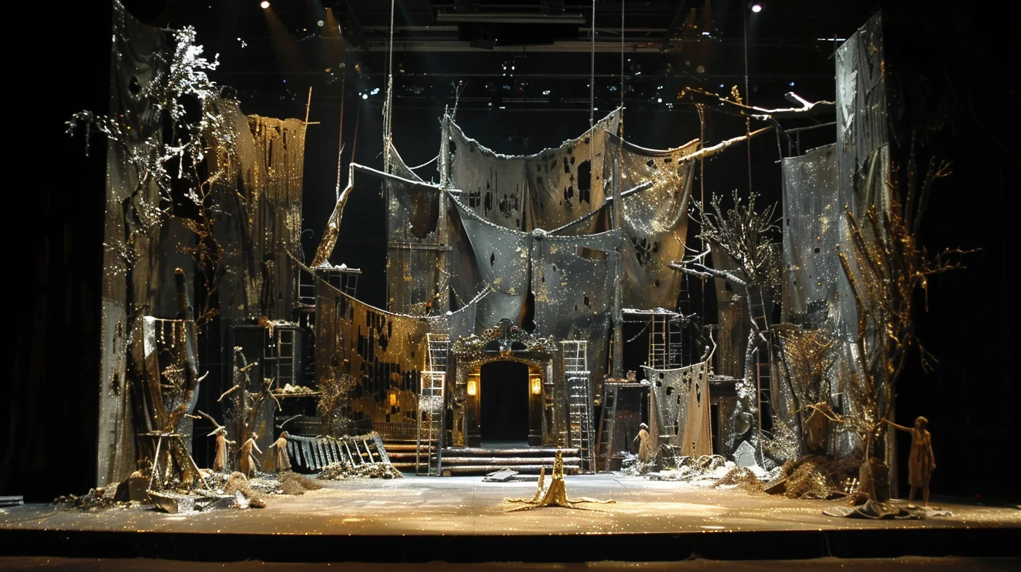 Un décor de spectacle élaboré avec des détails immersifs.