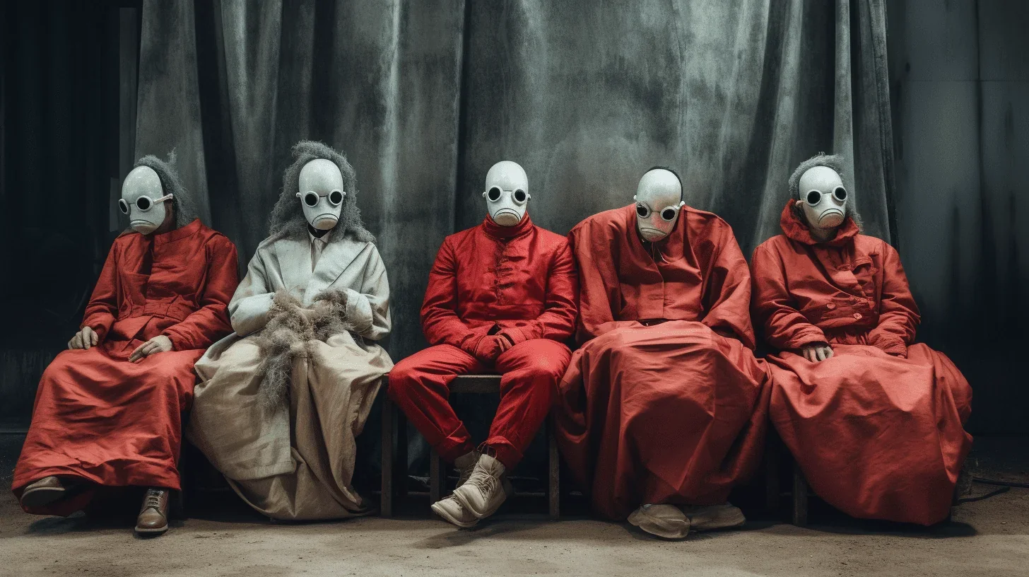 Sur cette image intrigante, un masque futuriste accroche notre regard.