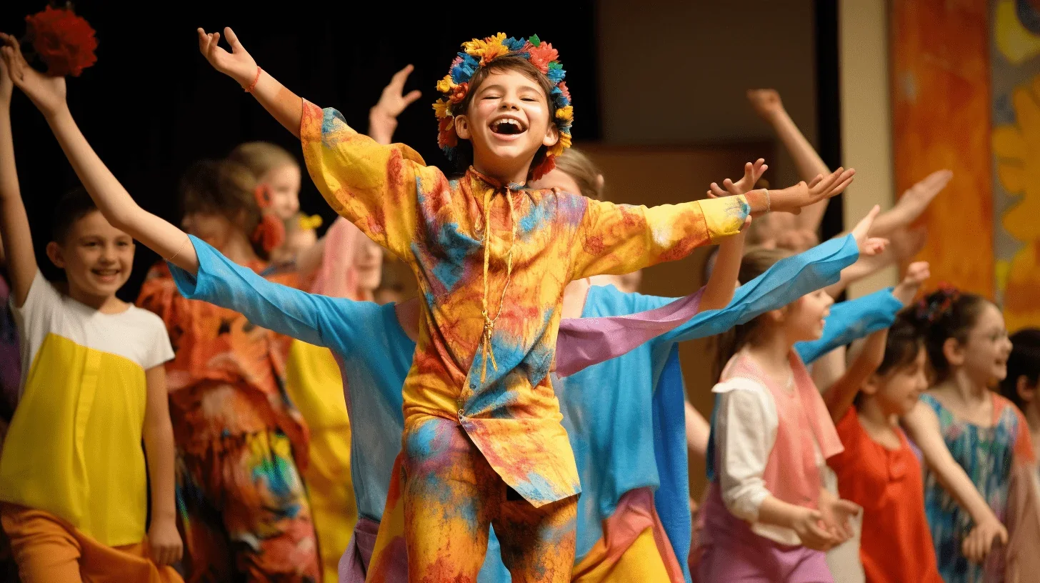 La photo capture le moment où un jeune, émerveillé, découvre la scène pour la première fois.