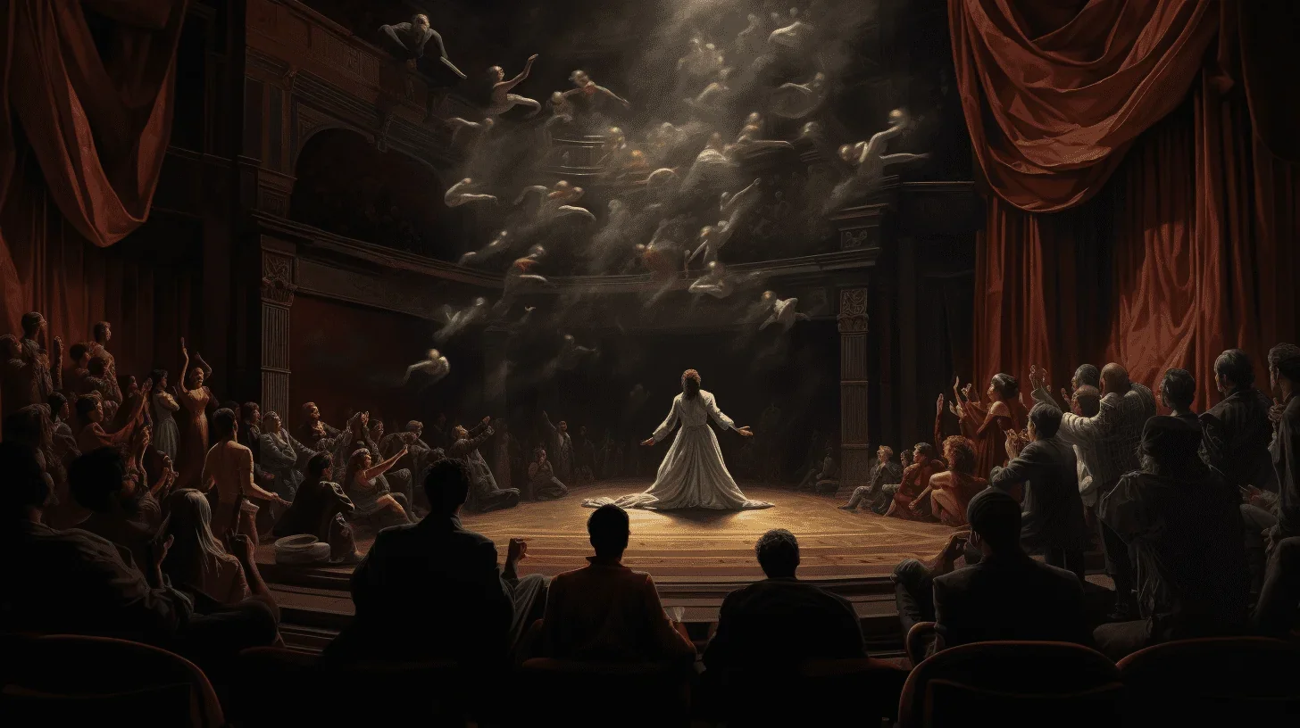 Une image captivante du théâtre en pleine action, où les effets spéciaux jouent un rôle primordial.