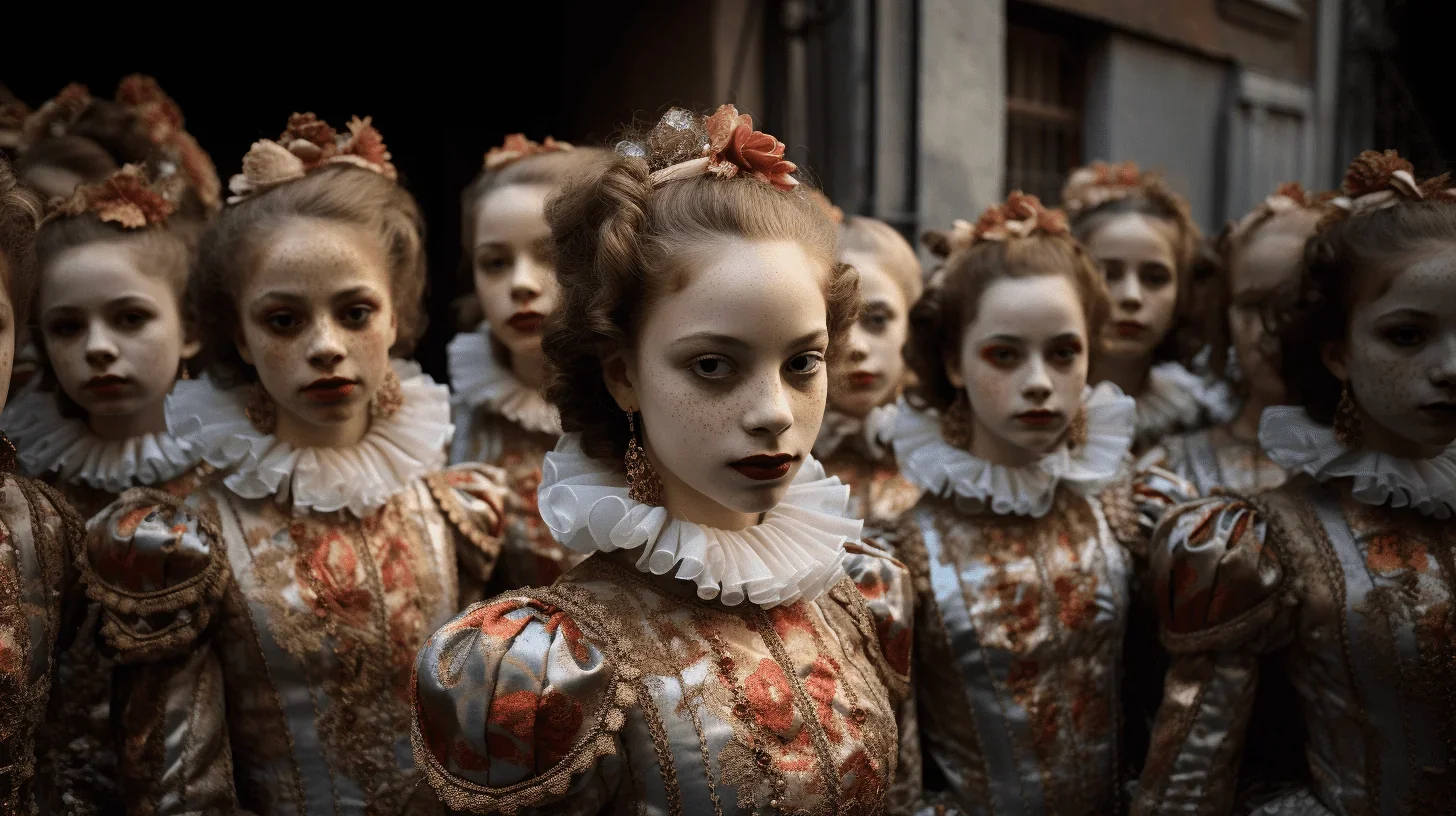 Joie de Carnaval : Filles en costumes de carnaval éblouissants
