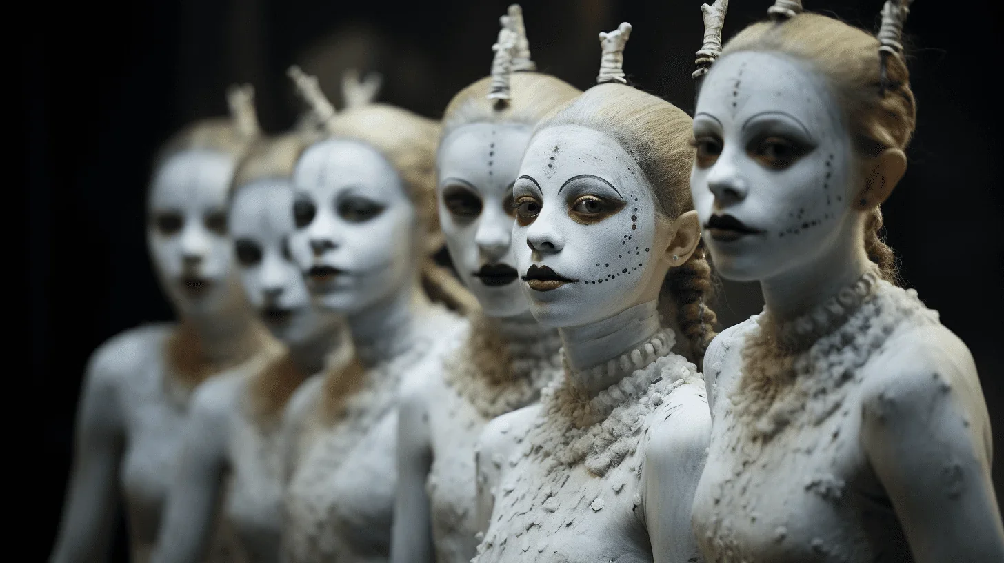 Préparation de la Danse : Jeunes danseuses en costume se préparant pour la performance