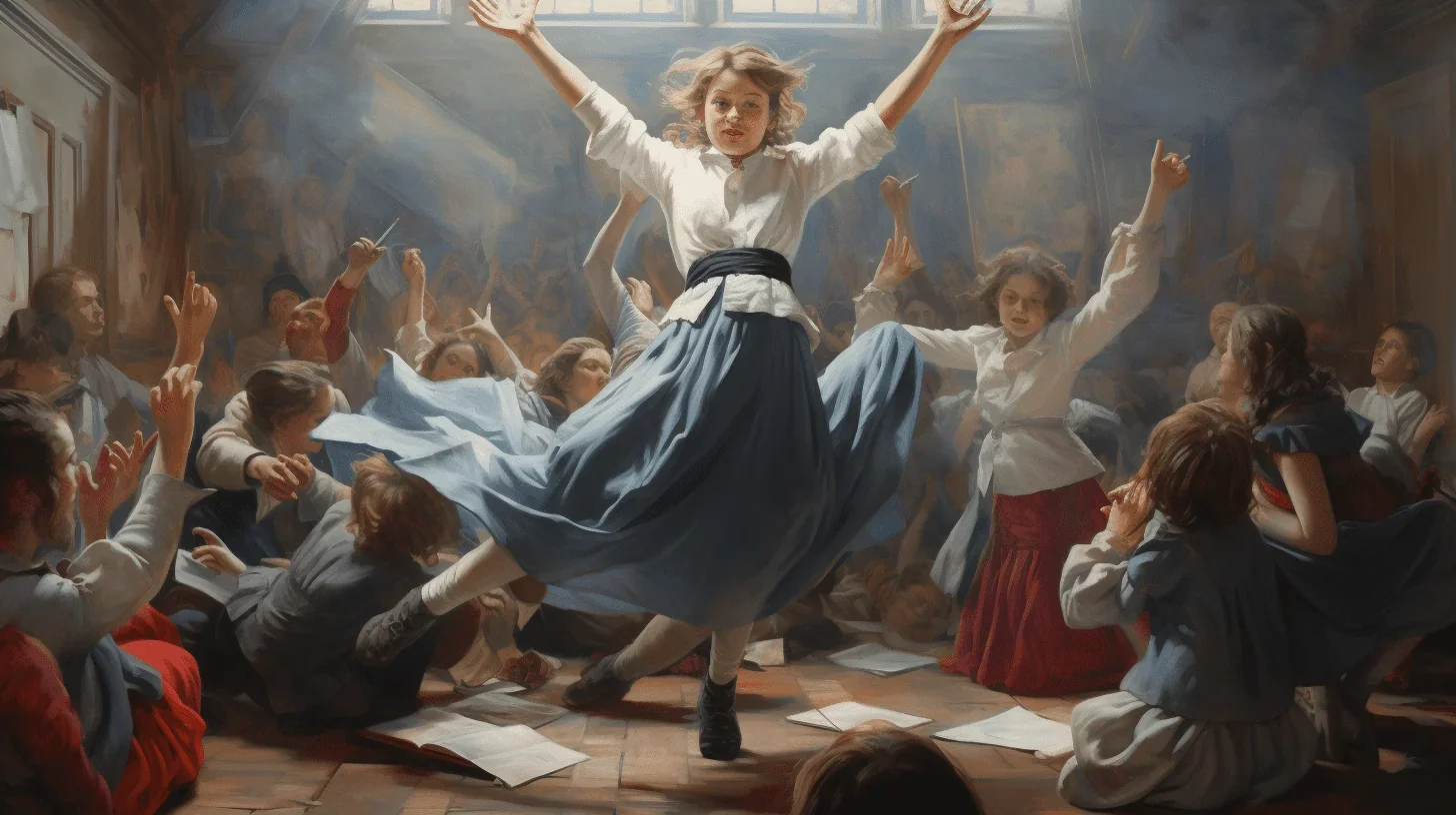 Une photographie saisissante débordante d'émotion, illustrant le flux passionné de sentiments vécus par les participants lors d'un