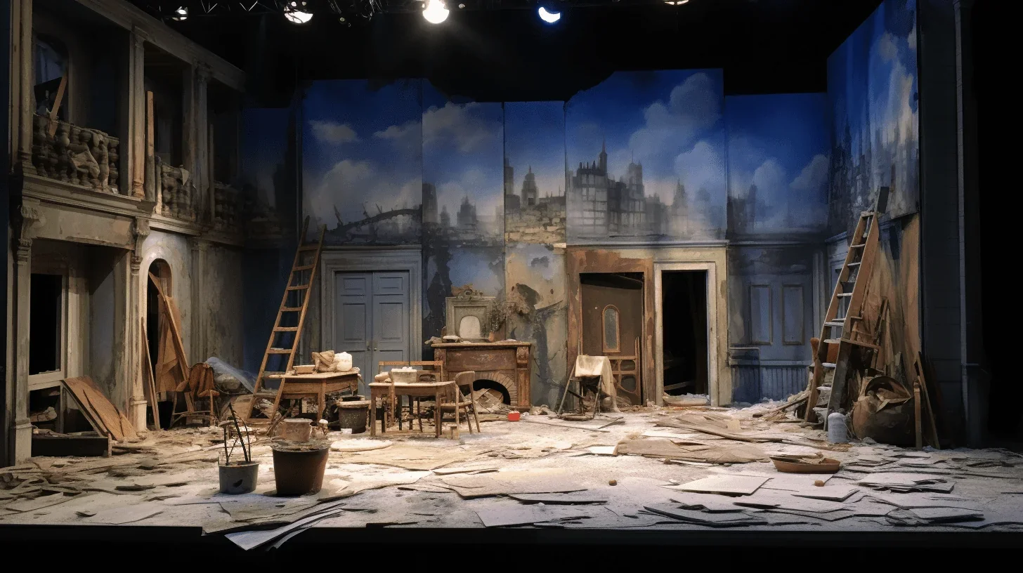 Un cliché évocateur capturant la tension et l'excitation qui envahissent la scène lors des derniers préparatifs avant le spectacle