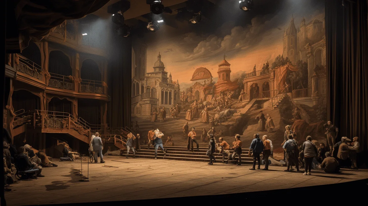 Une photo captivante illustrant l'effervescence et la détermination des acteurs lors de la répétition générale, un moment crucial