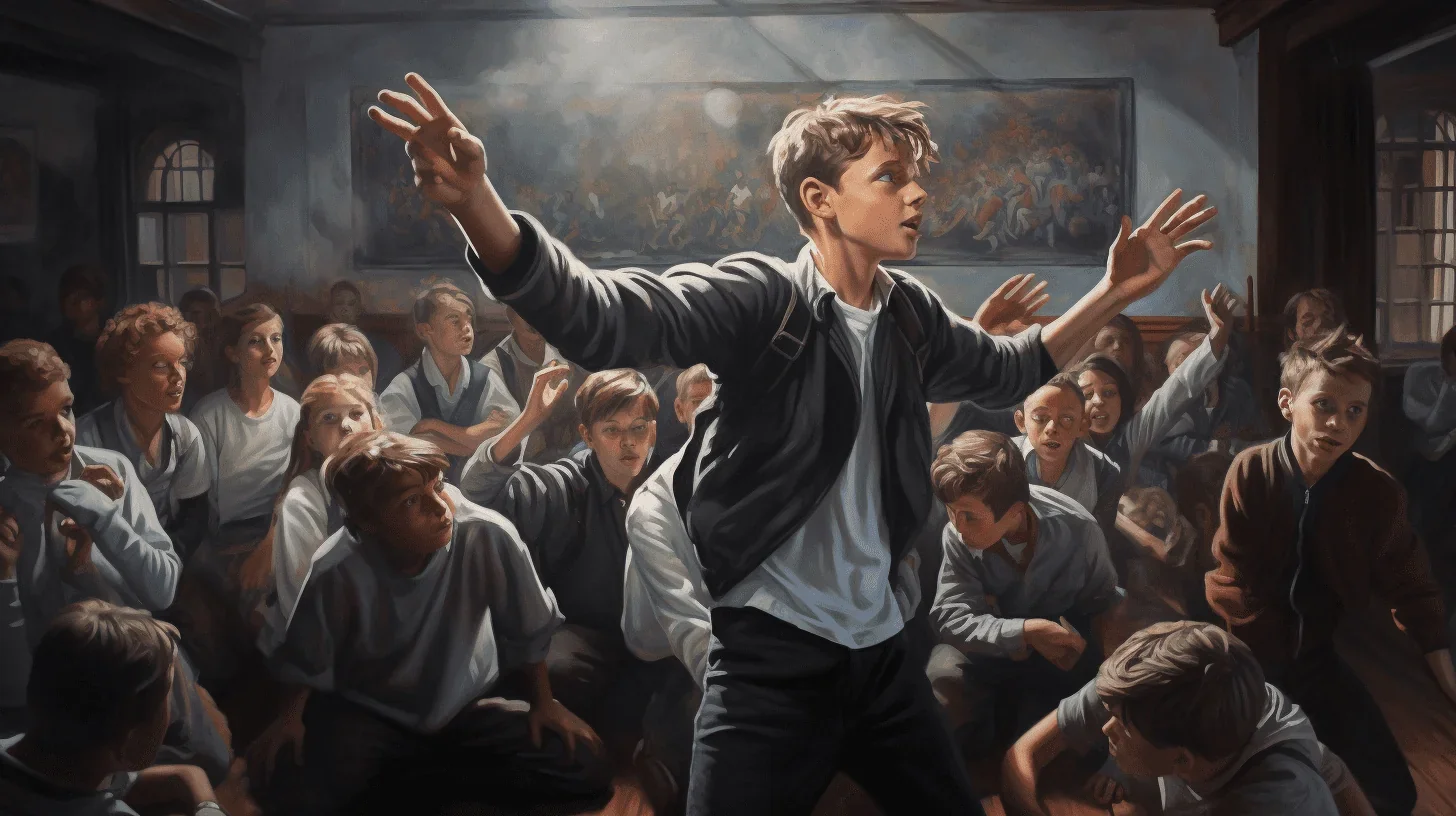 Une photographie énergique mettant en scène les acteurs plongés dans une improvisation fascinante, explorant spontanément un sujet