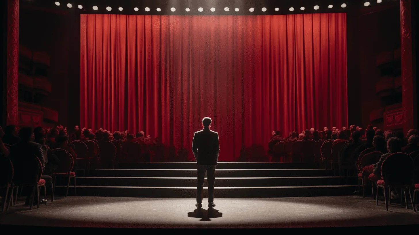 En Pleine Lumière : Un Comédien Solo sur Scène