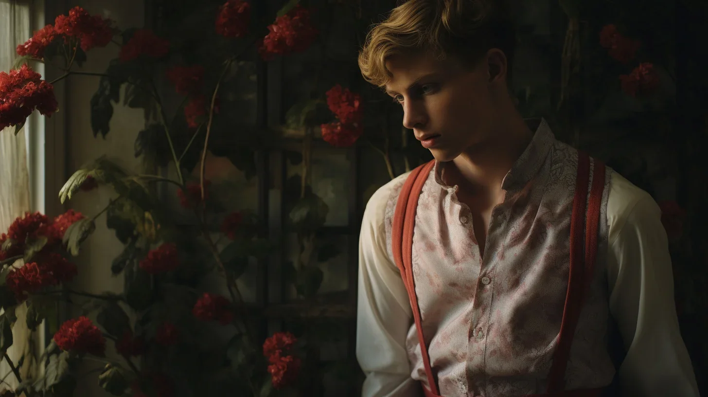 La photo montre un jeune homme en gros plan. Son visage déterminé est concentré sur quelque chose hors champ, probablement un livr