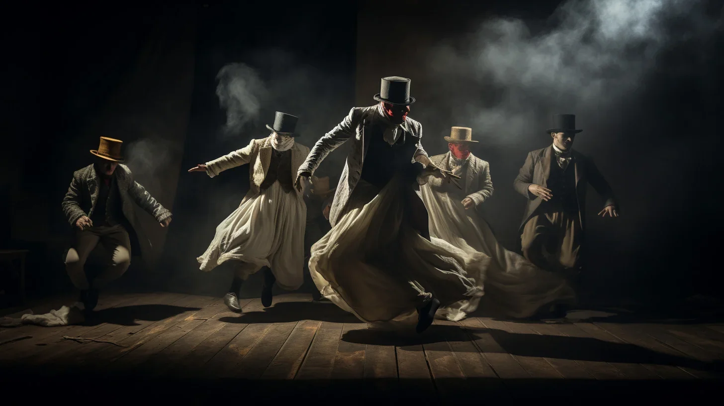 Un moment de pure joie et d'expression corporelle capturé, où un danseur exécute avec grâce une routine de danse exaltante.