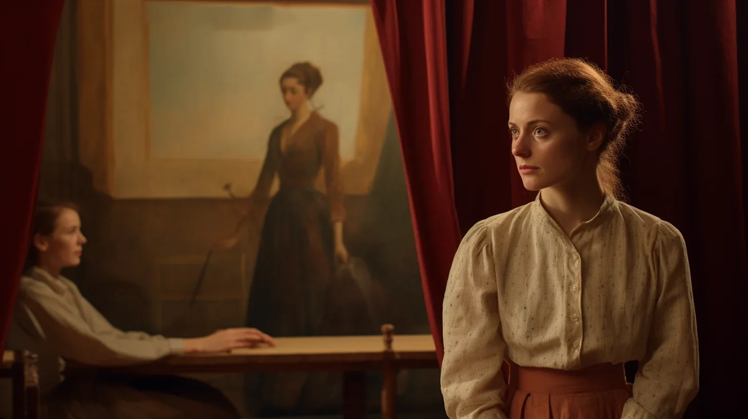 Trois femmes lumineuses occupent le centre de la scène, captivant l'attention du public avec une chorégraphie harmonieuse. Chacune