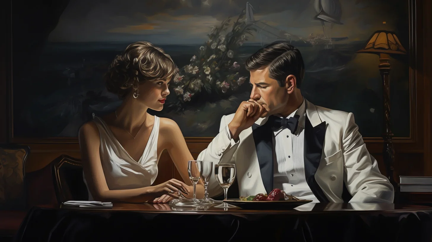 Cette photo dépeint Philippe, le personnage principal de "Les Impro'steurs", aux prises avec une des intrigantes femmes qui traver