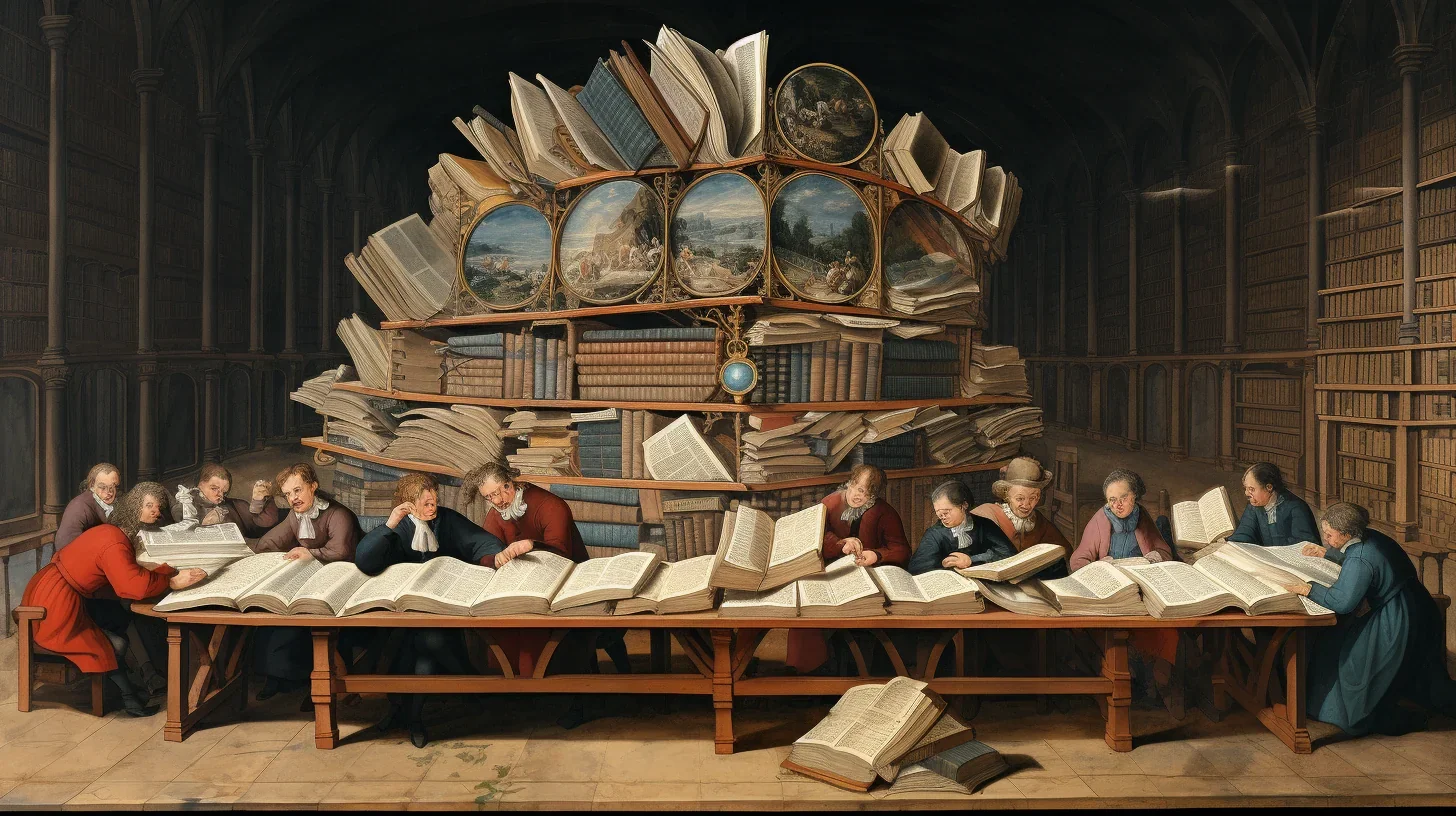 L'image dépeint l'aura intemporelle d'une ancienne faculté, enveloppée d'une atmosphère riche en histoire et en savoir. Les murs d