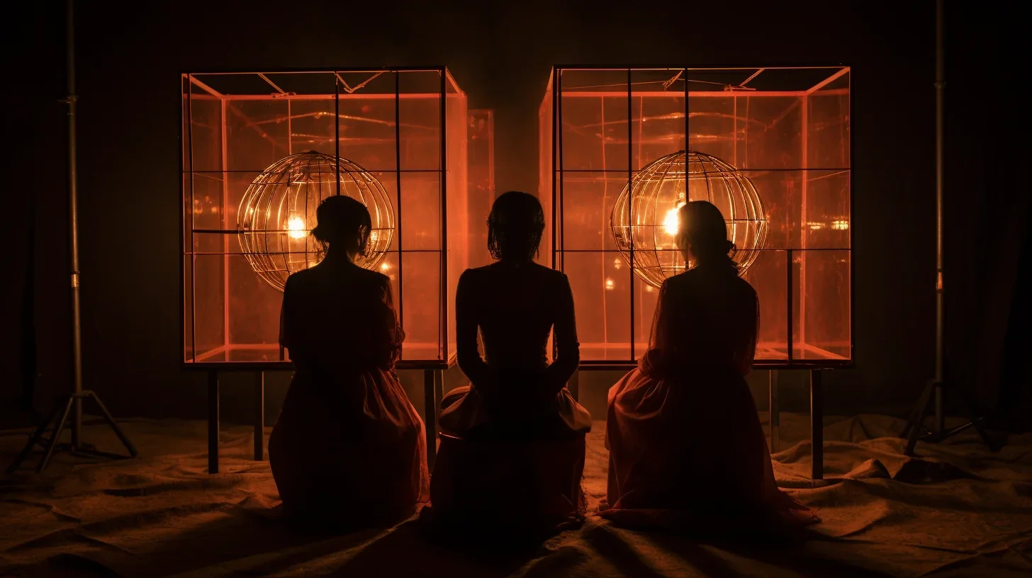 Dans cette scène capturée avec une sensibilité remarquable, l'essence du théâtre se déploie sous nos yeux. Les personnages princip