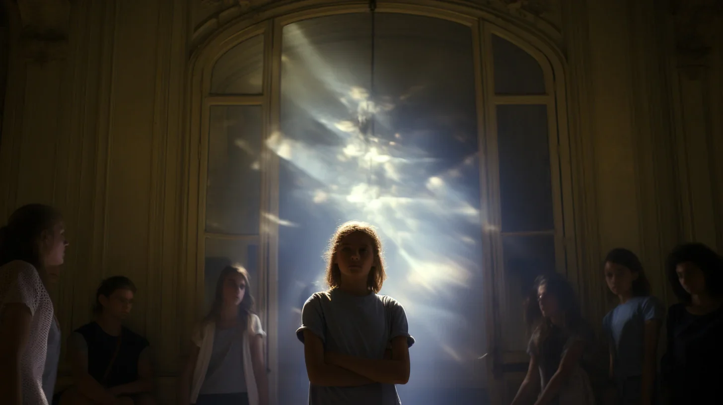 La scène du spectacle se déploie dans un tableau saisissant au crépuscule. Les lumières douces et chaleureuses enveloppent les act