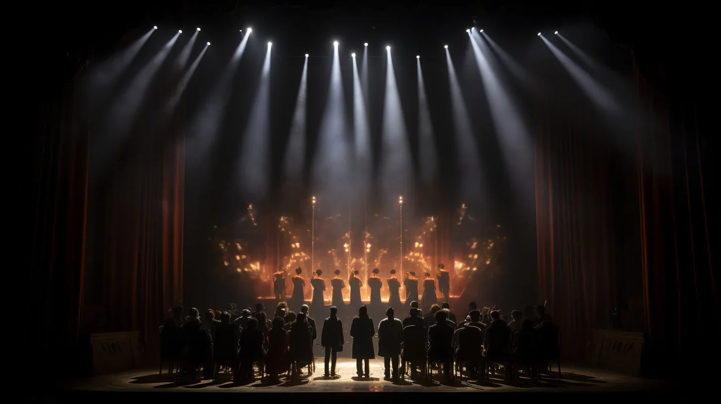 Cette image captivante nous transporte dans un monde de lumière et de décors soigneusement orchestrés. Les jeux de lumière habilem