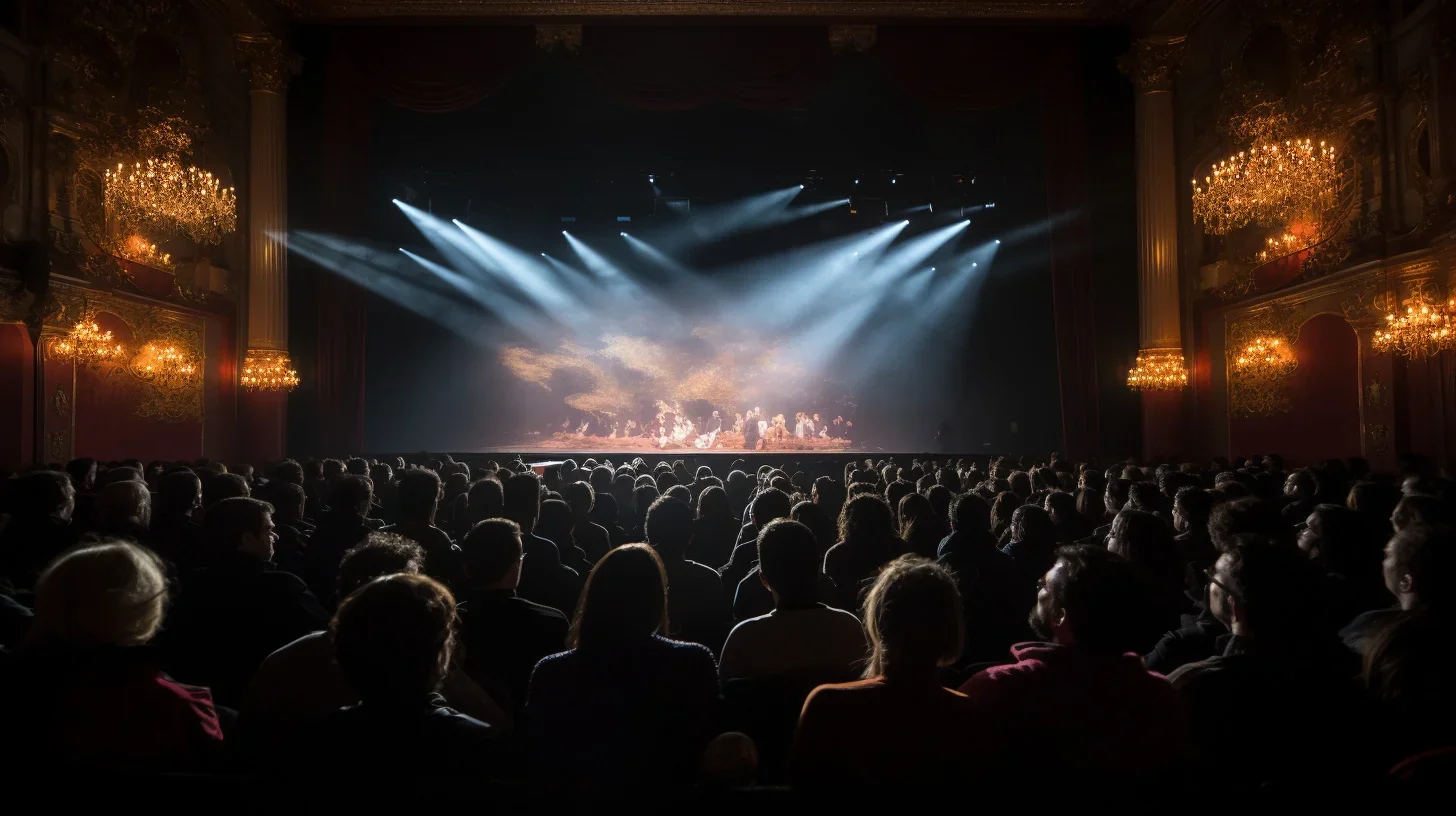 Cette image saisit un moment précieux où les spectateurs sont captivés par la magie du spectacle qui se déroule devant eux. Leurs