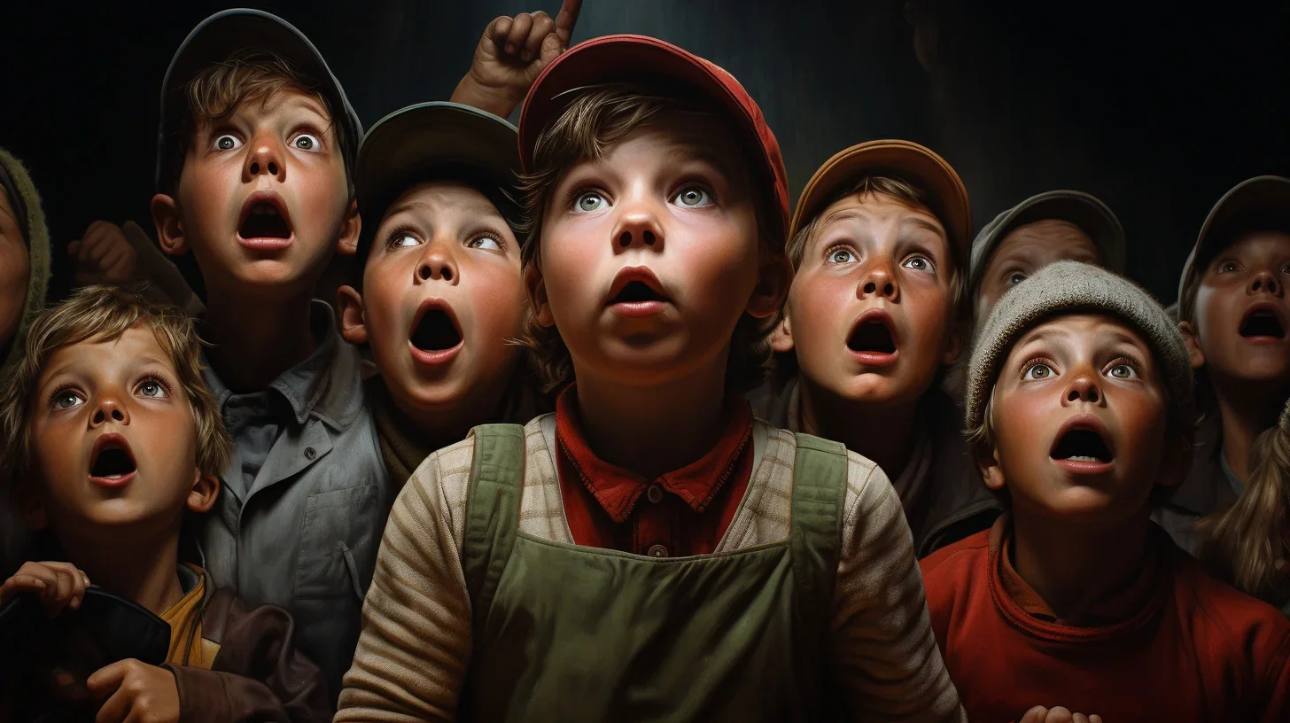 Chaque visage raconte une histoire d'émerveillement, chaque expression révèle l'impact magique du spectacle.