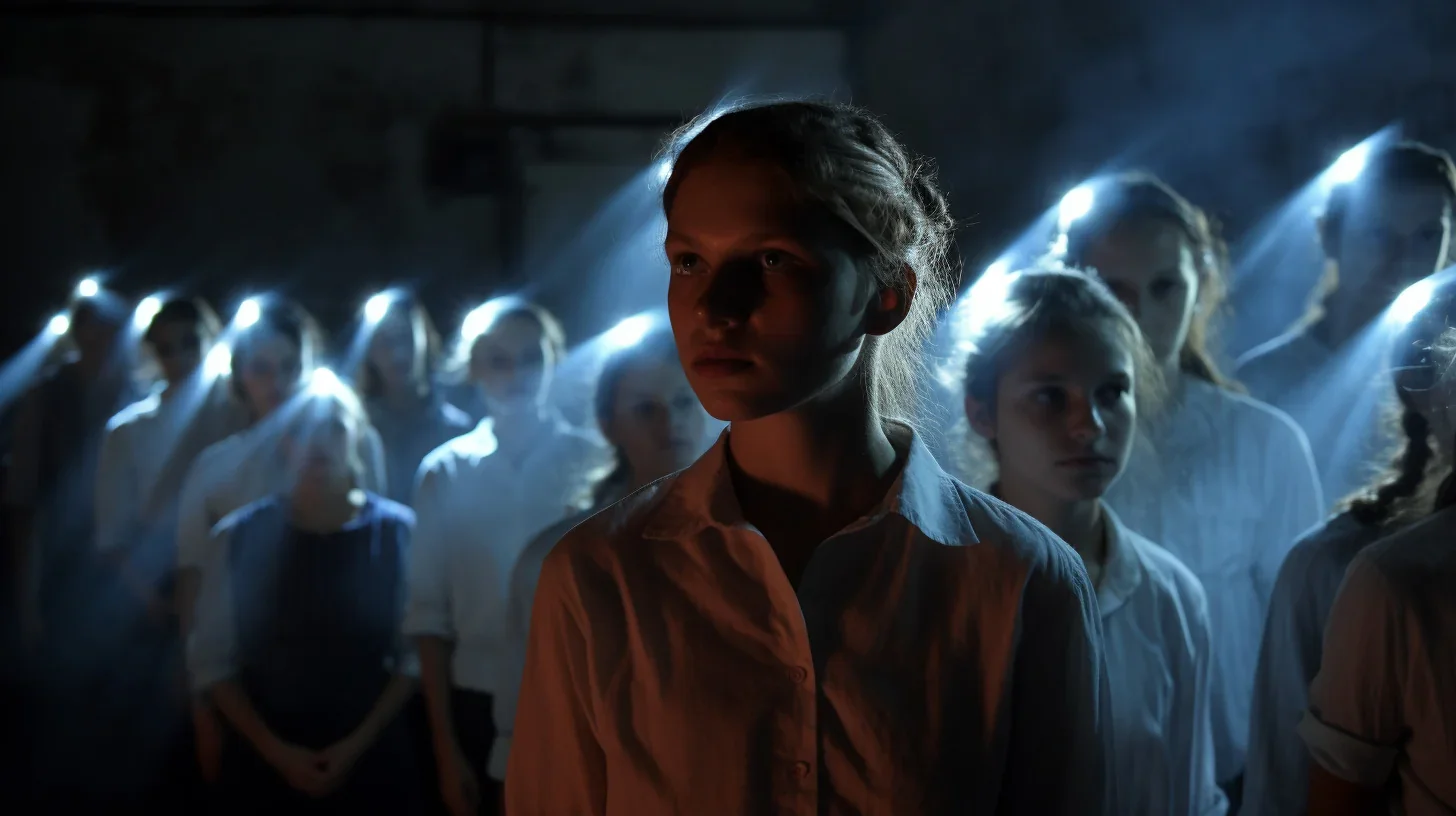 Cette image révèle l'essence du théâtre, une expérience collective où les spectateurs, petits et grands, se laissent emporter dans