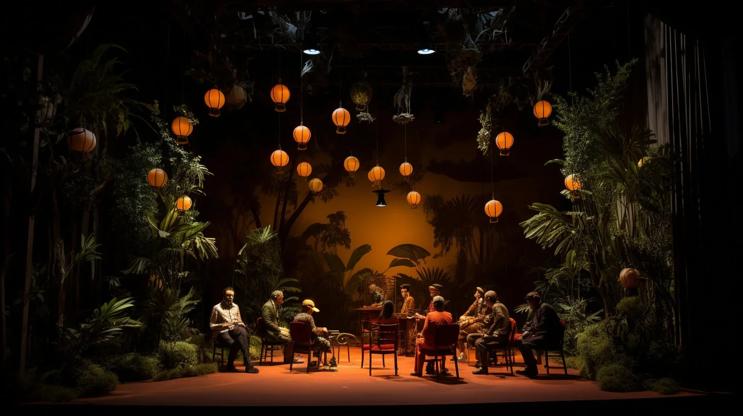 L'image capture un instant puissant où le théâtre se transforme en tribune politique. Les mots prononcés par les acteurs résonnent