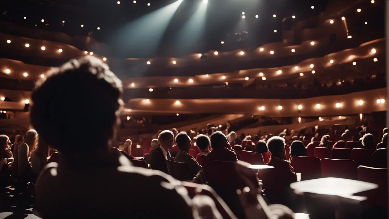 L'image témoigne du moment où le rideau se lève et où l'émotion prend sa place dans le cœur de chaque spectateur.