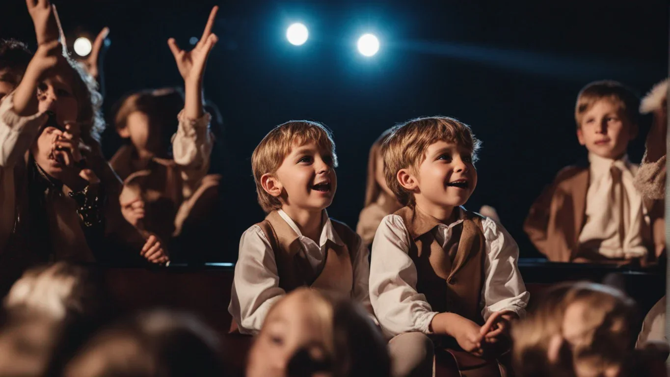 Dans cette image saisissante, nous sommes témoins d'un moment d'intense concentration et de collaboration alors que les enfants se