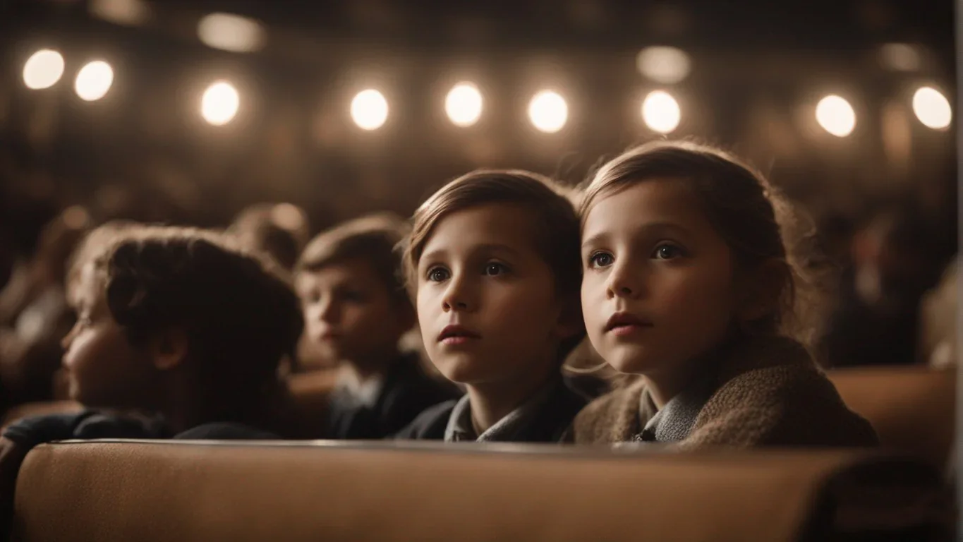 Cette image saisit un moment captivant où tous les regards convergent vers le metteur en scène.