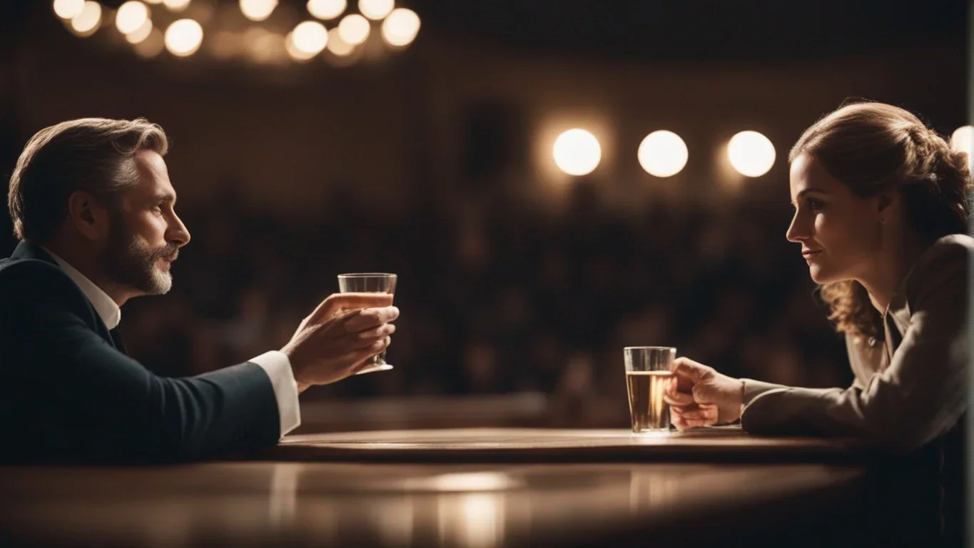 Une scène intrigante s'est déroulée au bar lors de cette représentation théâtrale. Les personnages se sont livrés à des échanges i