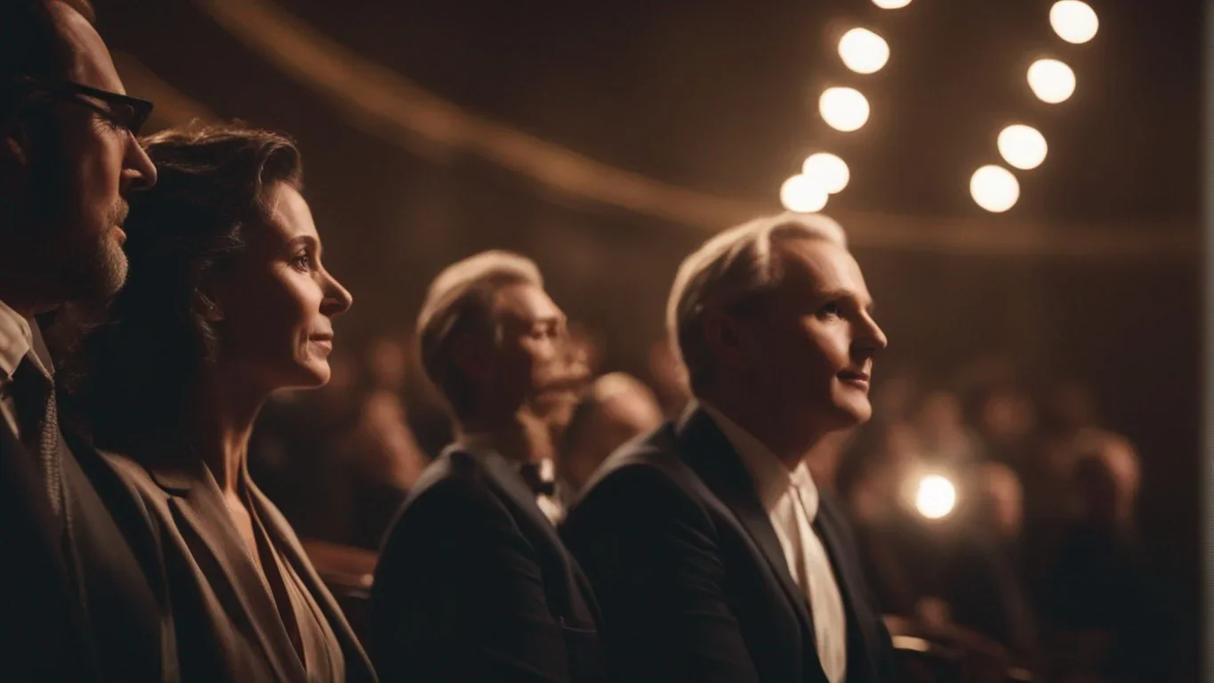 L'image capture un moment dynamique où plusieurs personnages se retrouvent engagés dans un dialogue vif et passionné.