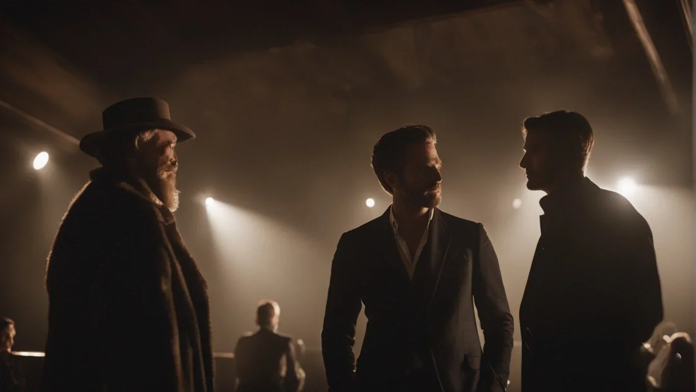 Plongez dans l'intensité d'une scène de dispute captivante. Les regards chargés de colère et les gestes dramatiques illustrent l'e