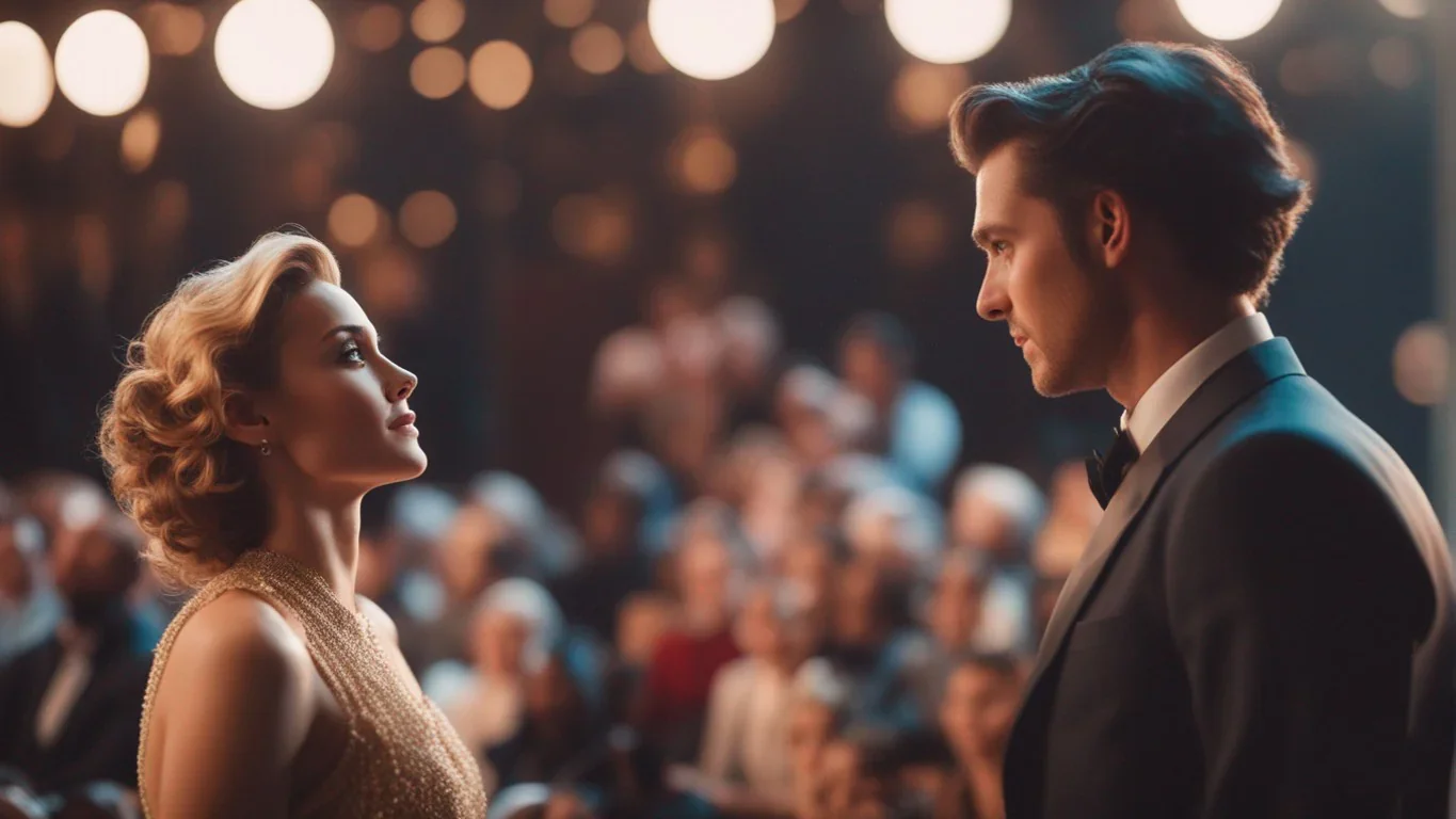 Cette image captivante capture un moment de dialogue chargé de potentiel de changement. Les expressions intenses et les gestes sig