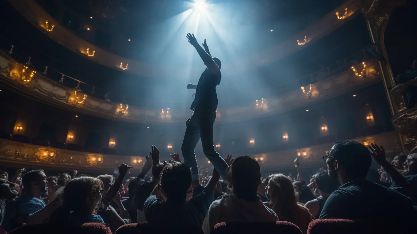 Cette photo capture l'instant où nous avons communiqué directement avec notre public. L'énergie et la connexion que nous partageon