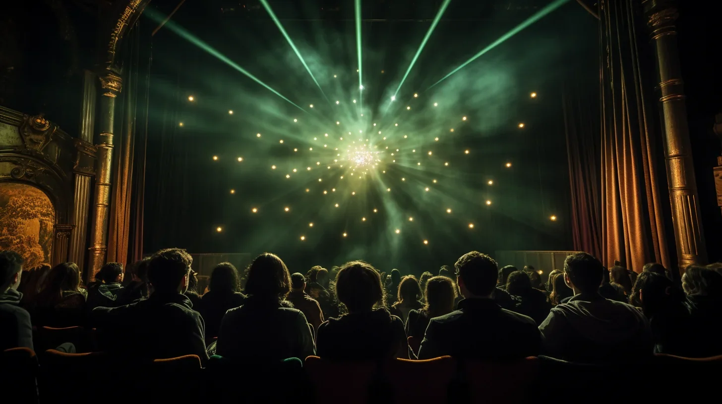 L'éblouissante lumière scénique inonde la scène, créant un spectacle captivant. Les couleurs vibrantes et les ombres dansantes don
