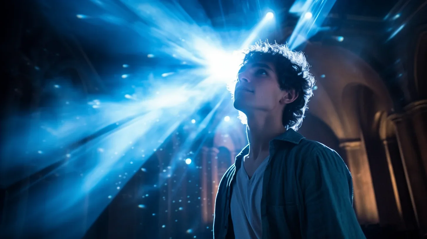 Cette photo capture un jeune artiste en herbe qui rêve de devenir une future étoile. Son regard déterminé reflète la promesse d'un