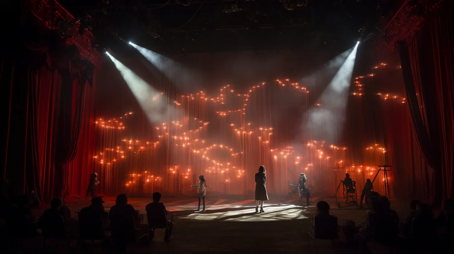 Cette photo saisit un précieux instant au cours d'un spectacle en direct. Les artistes, en pleine performance, captivent le public