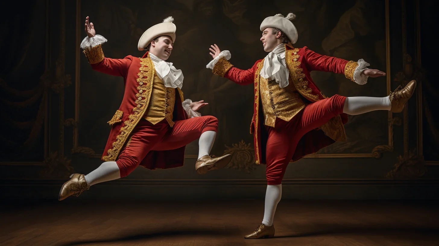 Dans cette image captivante, Figaro, le valet rusé de "Le Mariage de Figaro" de Beaumarchais, est en plein dialogue avec le Comte