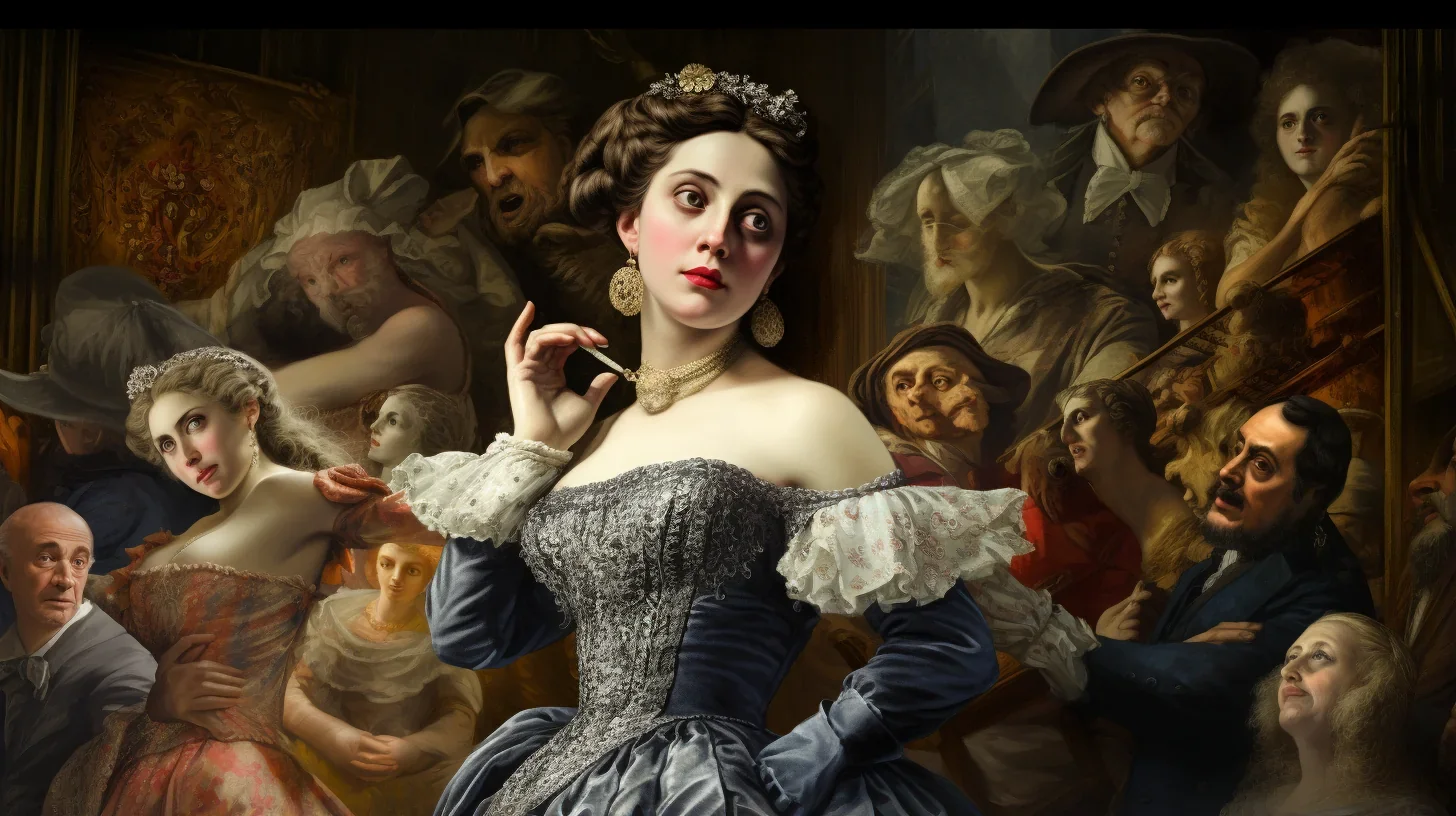 Une photo qui capture l'essence même du métier d'actrice. Sur scène, elle se transforme en mille rôles différents, chaque expressi