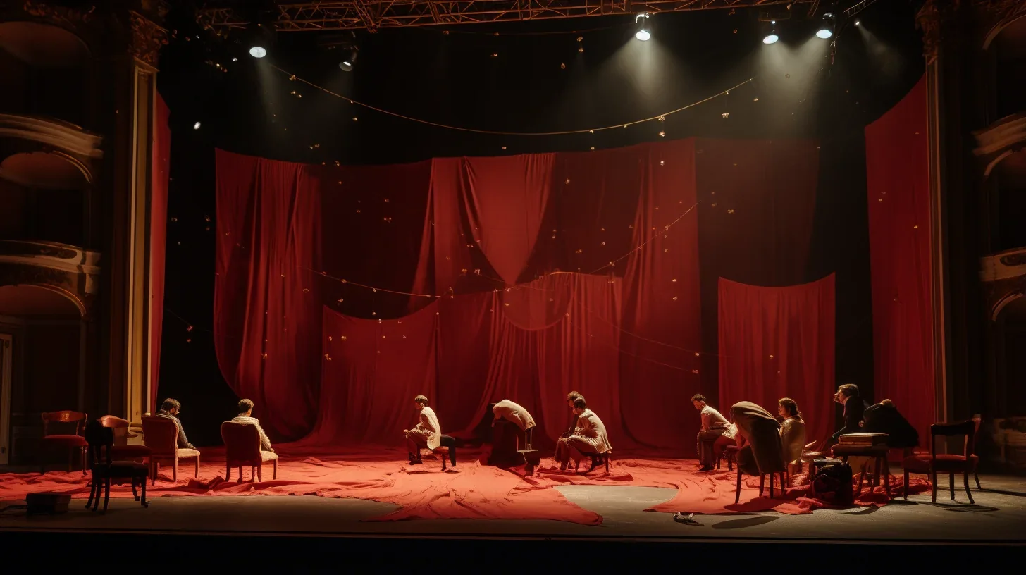 Cette image capture l'excitation et l'émotion d'une mise en scène dynamique, ressemblant à une véritable montagne russe d'émotions