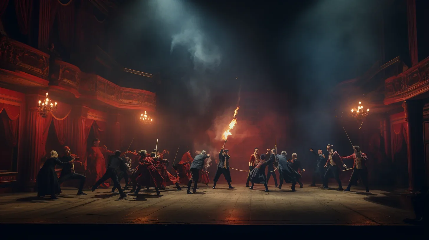 Découvrez l'art en mouvement alors que ce décor prend vie sous les projecteurs. Chaque élément contribue à créer une scène mémorab