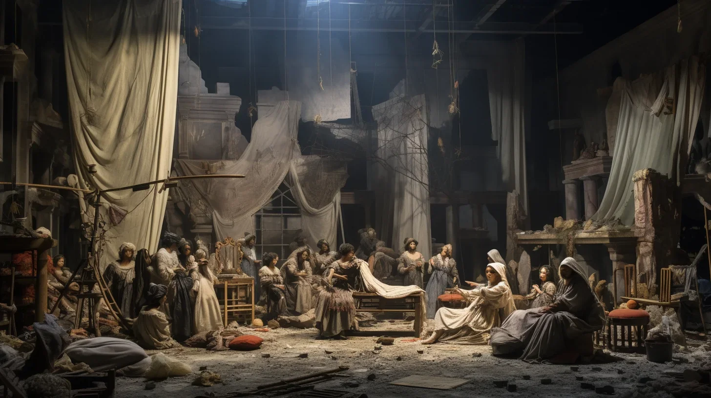 Les dernières touches avant le grand spectacle final de notre atelier de théâtre. Les costumes brillent, les cœurs battent plus fo