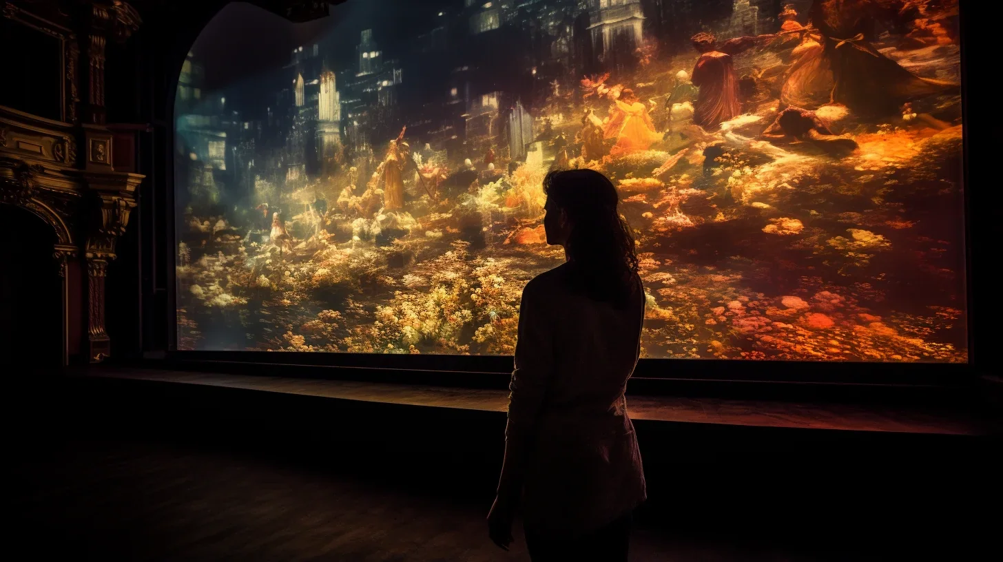 L'actrice sur scène sous les projecteurs