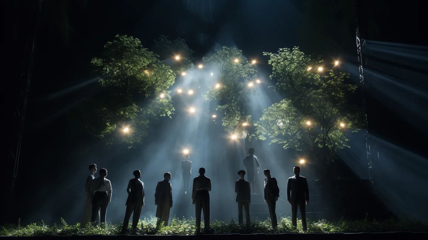 Un décor impressionnant qui recrée fidèlement une scène en pleine forêt.