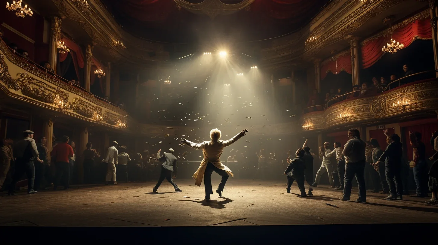 Protagoniste sur scène dans la pièce Mozart