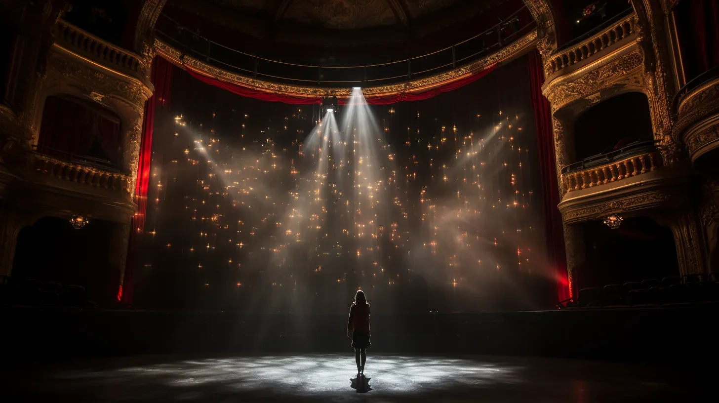 Acteur se préparant pour son monologue final