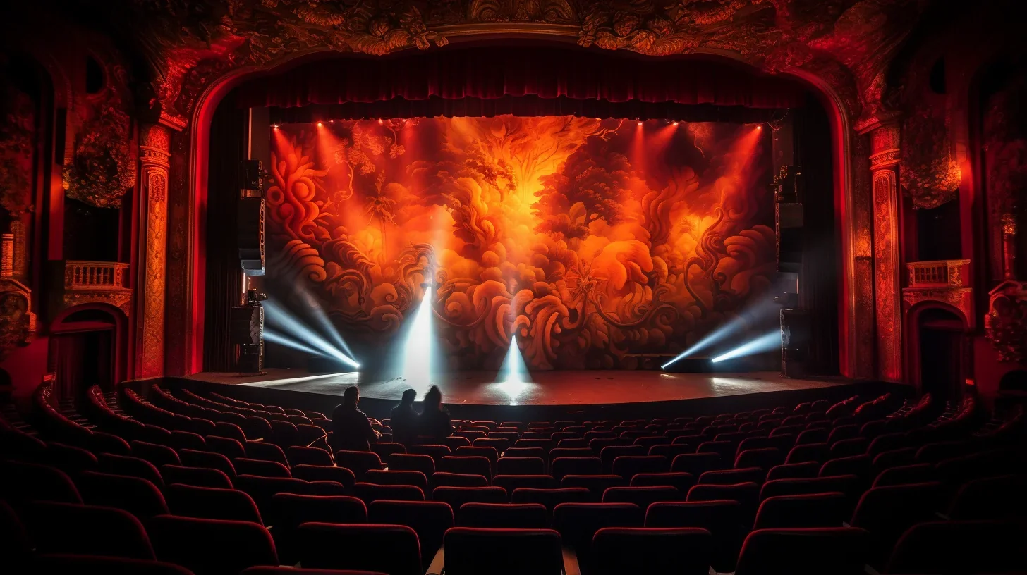 Répétition en direct de la régie technique en action sur la scène