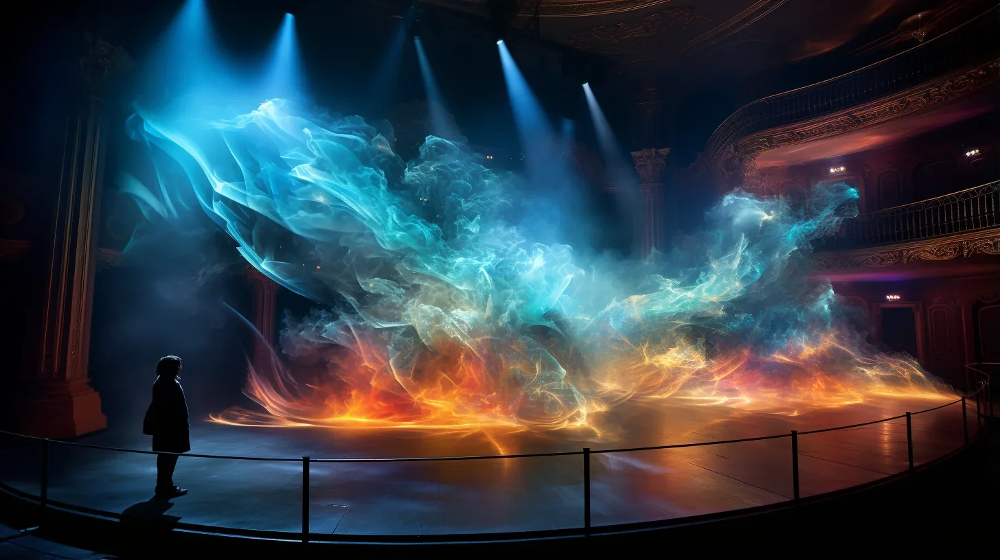 Spectacle lumineux sur scène
