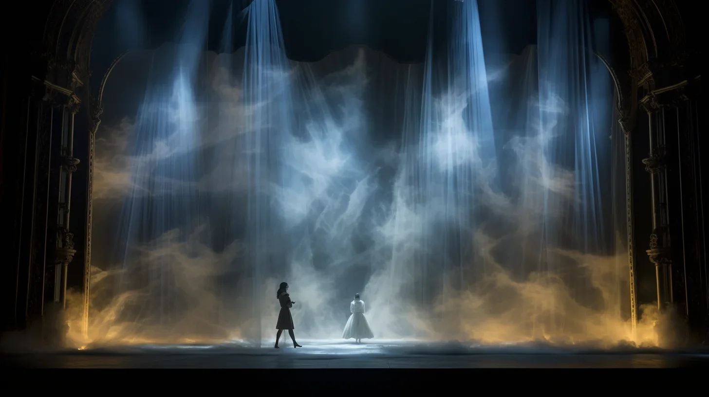 Vue du spectateur sur la métamorphose de l'espace scénique