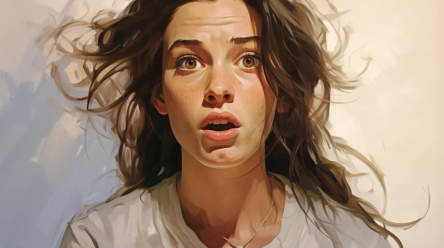 Jeune fille pratiquant la diction avec détermination