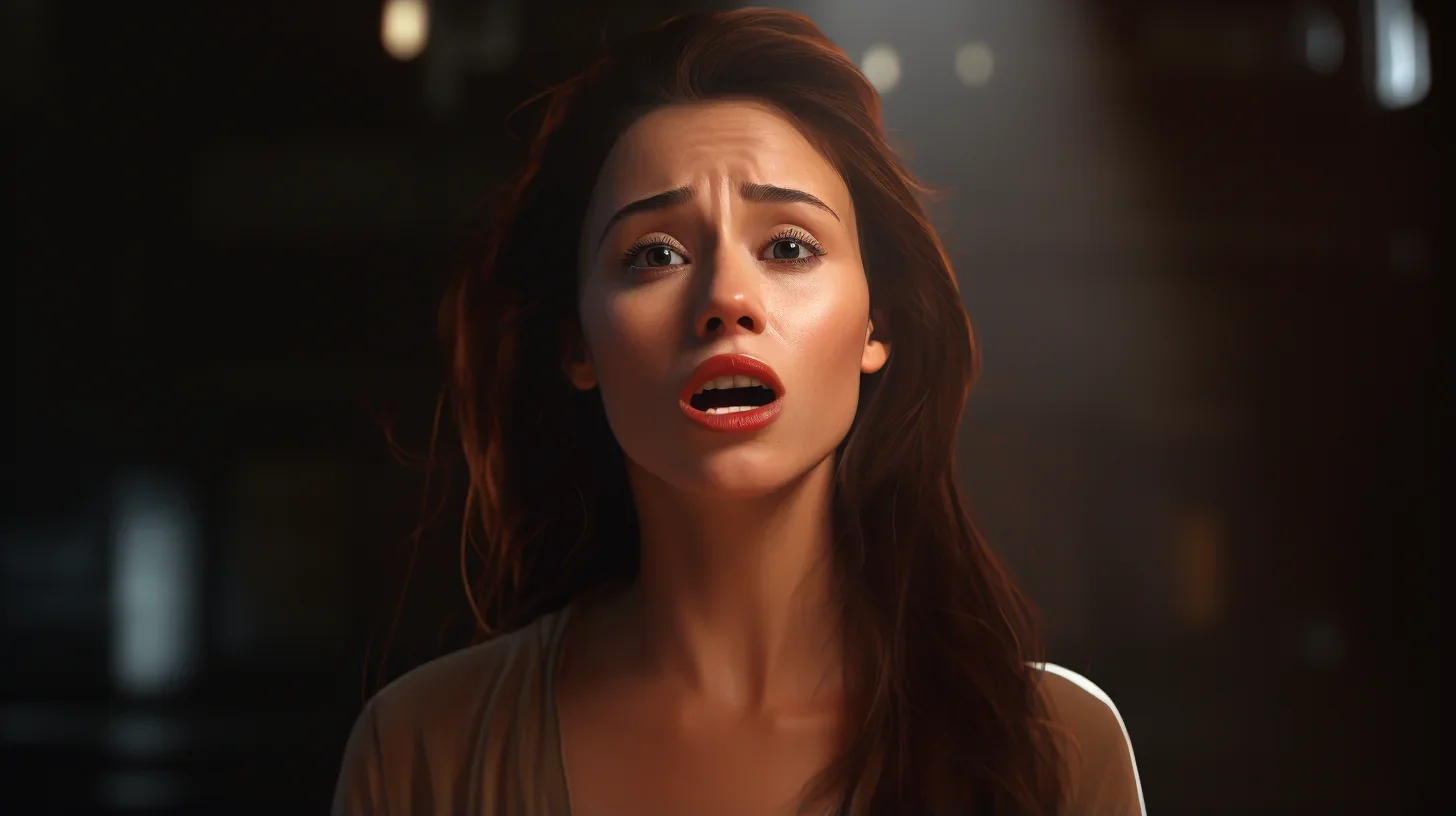 Jeune femme exprimant de l'émotion lors de l'exercice